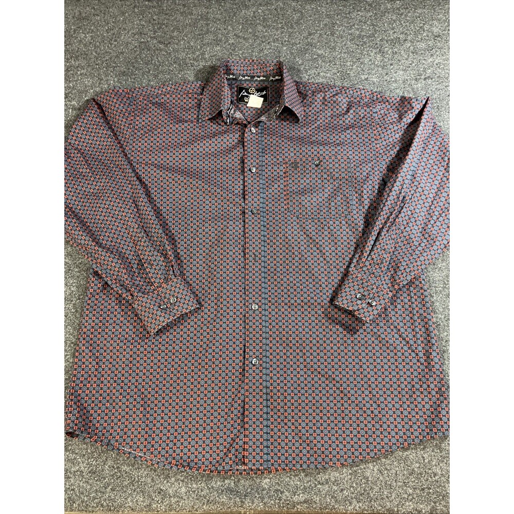 Wrangler George Strait Shirt Mens XL Long Sleeve Western Button Down Geometric
